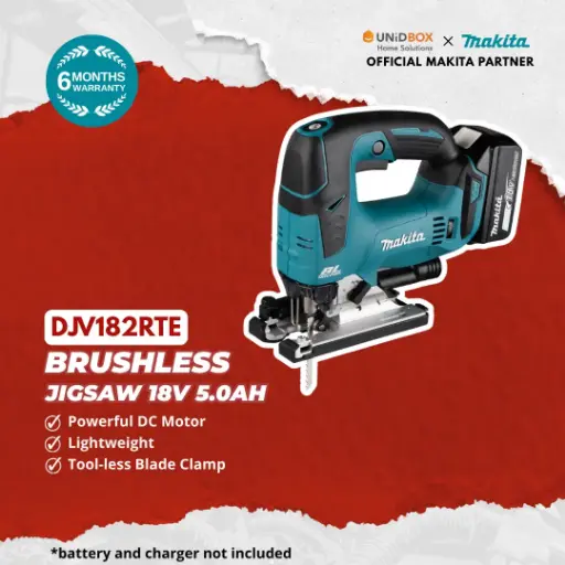[08-15-00056] MAKITA DJV182RTE 18V Cordless Jigsaw (5.0Ah)
