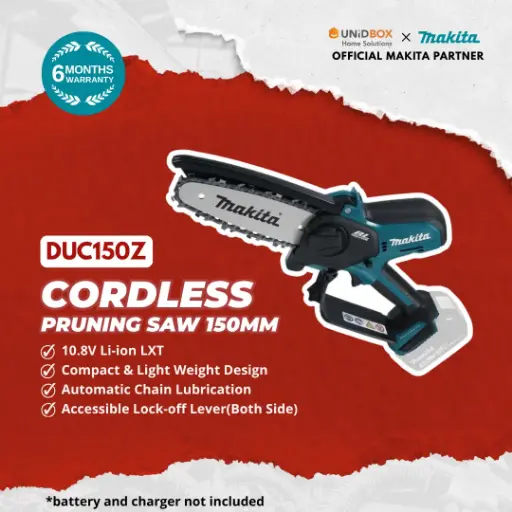[08-15-00128] MAKITA DUC150Z 18V Cordless Pruning Saw (150mm, Bare Unit)