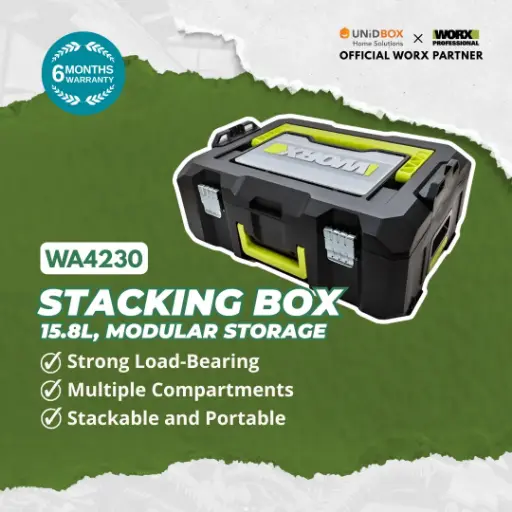[11-09-00049] WORX WA4230 Stacking Box (15.8L, Modular Storage)