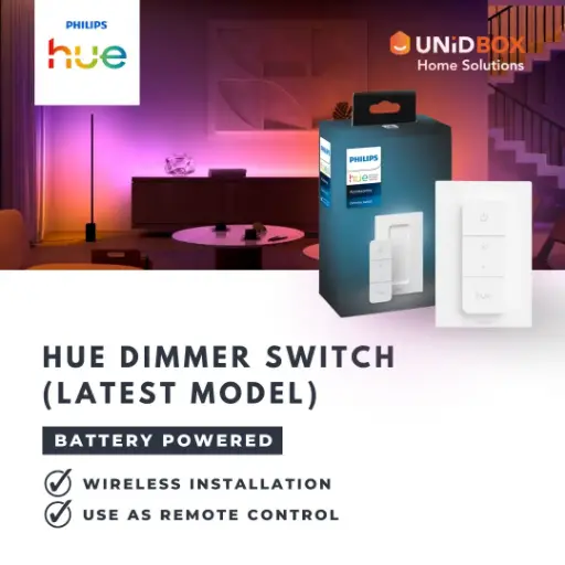 PHILIPS Hue Dimmer Switch V2 Wireless Smart Light Remote | Wall-Mount Control 