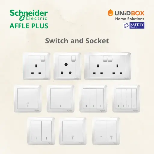 SCHNEIDER AFFLE PLUS Electric Switch and Socket White