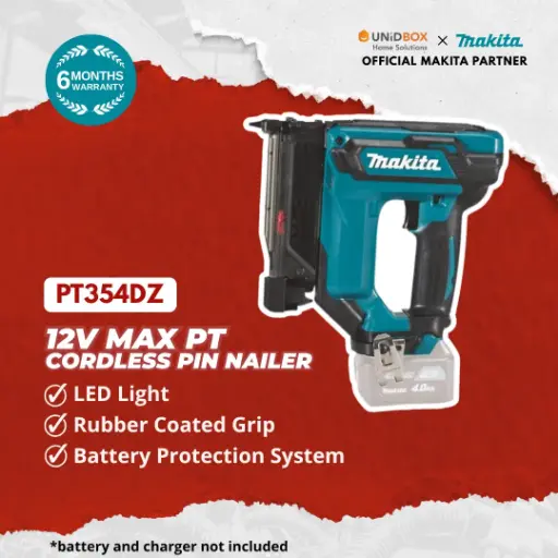 MAKITA PT354DZ 12V Cordless Pin Nailer (Bare Unit)