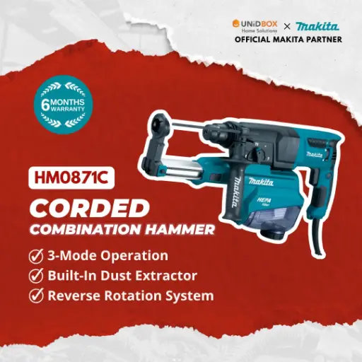 [08-04-00009] MAKITA HR2652 26mm Corded Combination Hammer 800W