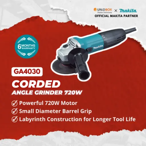 [08-06-00020] MAKITA GA4030 100mm Corded Angle Grinder 720W