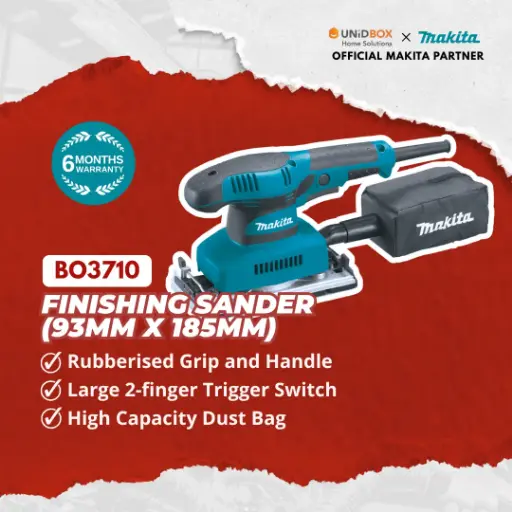 [08-08-00009] MAKITA BO3710 Finishing Sander (93×185mm)